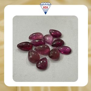 Tourmaline rose naturelle, forme poire, cabochon facetté, pierre précieuse, taille personnalisée, qualité AAA, pierres en vrac pour colliers et bijoux, vente en gros - Product Image 6