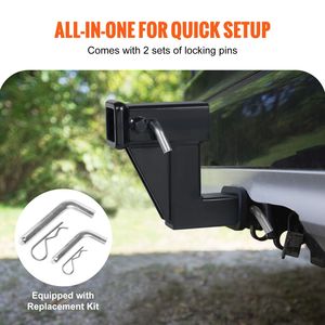 Rialzo per Gancio di Traino da 2 Pollici con Adattatore Estensore per Gancio di Traino da 6 Pollici (Rialzo/Ribassamento) e Supporti di Estensione da 7 e 9 Pollici - Product Image 5