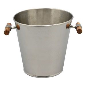 Nouveau design – Seau à champagne en métal finition argentée, refroidisseur à vin pour la maison et les bars, refroidisseur à bière avec poignée - Product Image 1