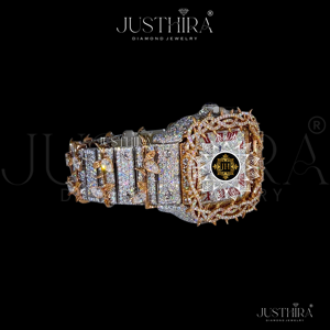 Reloj de Pulsera de Lujo para Hombre, Cuadrado, de Acero Inoxidable, con Diamantes, Esfera con Números Romanos, Movimiento Japonés, Detalles en Dorado - Product Image 2
