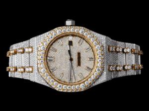 Montres mécaniques de luxe rondes antiques serties de moissanite, 39 mm, en acier inoxydable pour hommes, haute qualité, prix de gros, fournisseur indien - Product Image 5