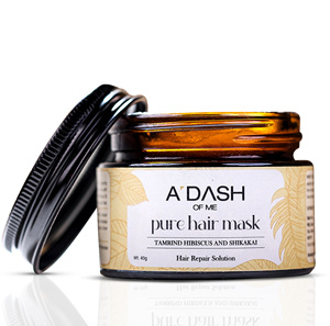 ADASH OF ME Pure Hair Tamrind Hibiscus et Shikakai 40g Solution réparatrice pour cheveux pour un soin profond et une brillance naturelle Sans parabène - Product Image 1