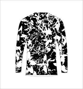 T-shirt de pêche à séchage rapide noir et blanc à manches longues, sublimation, athlétique - Product Image 6