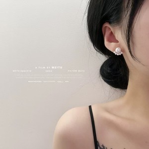 Pendientes de Perlas de Agua Dulce y Cristal, Plata Pura, Elegantes, Exquisitos, Versátiles y de Moda - Product Image 4
