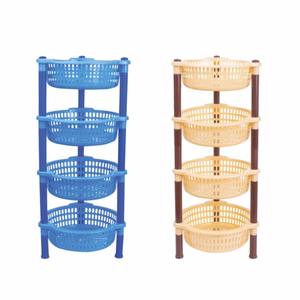 Round Plastic Storage Trolley 4 Set for Kitchen and Office Multi Layer <b>Rolling</b> Organizer Cart Space Bathroom and Pantry - Product Image 1