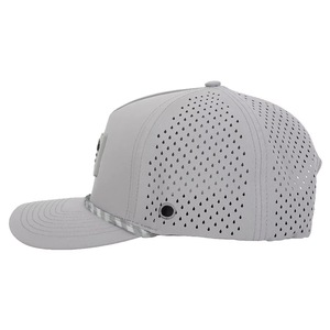 Waterproof Perforated Golf Hats Custom PVC Rubber Logo Sporty 5 Panel Curved Brim <b>Baseball</b> Caps <b>Tee</b> Holder And Rope - Product Image 3