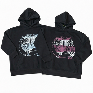 เสื้อฮู้ดโอเวอร์ไซส์ผู้ชาย ผ้าฝ้าย สวมหัว สไตล์สตรีทแวร์ สำหรับฤดูหนาว - Product Image 1
