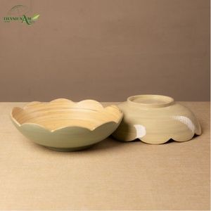 Bol en bambou tissé festonné - Écologique, compatible lave-vaisselle, design champêtre - Product Image 1