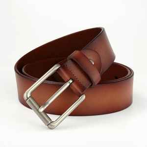 Ceinture en cuir véritable de vache de luxe pour homme, avec boucle ardillon en alliage, style classique vintage, haute qualité, personnalisée 2026 - Product Image 2