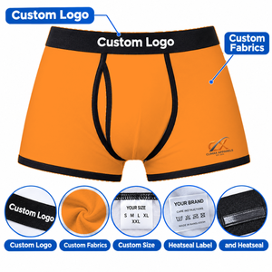 Calzoncillos bóxer para hombre al por mayor con logotipo personalizado, ropa interior transpirable de algodón y spandex, fabricante OEM ODM de marca privada - Product Image 5