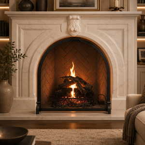 Protector de Chimenea Metálico con Rejilla Geométrica, Protector de Chispas Decorativo con Marco de Acero Resistente, Protector de Hogar Independiente - Product Image 5