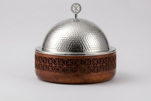 Juego de 3 Recipientes Esféricos Negros Mate para Calentar Comida, Modernos, Colgantes, con Soporte Arqueado, para Eventos de Lujo - Product Image 6