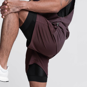 Shorts Bermuda en tricot uni pour homme, légers, à séchage rapide, décontractés, taille élastique, mi-haute, avec poches - Product Image 2