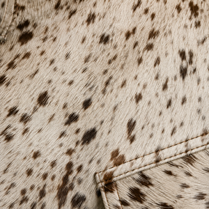 Cowhide Leather <b>Jacket</b>, Cow Pattern Leather <b>Jacket</b> Women Moto <b>Biker</b> <b>Jacket</b> Short Sleeve Zip Up Studded Collar Winter Outerwear - Product Image 4