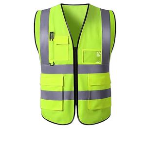 Chaleco Reflectante de Seguridad para Tráfico Laboral, Construcción, Industria, Motocicleta, Ciclismo, Alta Visibilidad, con Múltiples Bolsillos - Product Image 1