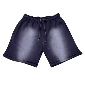 Nouvelle Arrivée Short Homme Délavé à l'Acide 100% Coton Molleton Bouclette Personnalisable Effet Vieilli Style Urbain Vintage 2026 - Product Image 1
