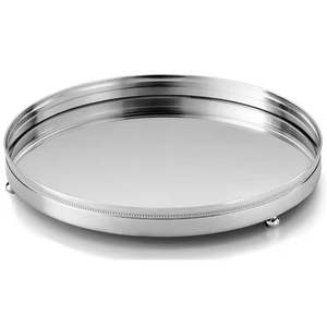 Plateaux de service faits à la main, élégants, modernes, luxueux, en métal argenté brillant, écologiques, personnalisables en taille et en forme, pour hôtels, restaurants, maison - Product Image 4