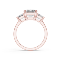 Bague de fiançailles en diamant synthétique de laboratoire taille brillant, couleur E, certifiée EGL, plaqué argent, pour femme, 10 pierres latérales, luxe, mariage