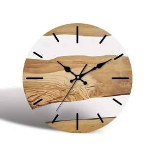 Reloj de Pared de Diseño Moderno y Sencillo, Decoración para el Hogar, Reloj de Pared Redondo de Madera para Sala de Estar - Product Image 1