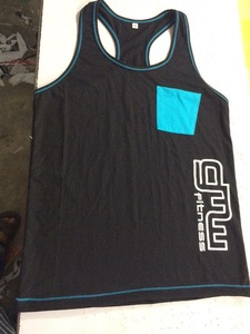 Pink Cotton Spandex <b>Tank</b> <b>Top</b> Sleeveless Racerback Print Women Fitness Running Yoga Vest - Product Image 2
