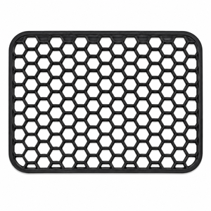 Tapis en caoutchouc creux abstrait 40*60 cm, moderne, lavable, antidérapant, pour entrée, utilisation intérieure et extérieure, qualité export - Product Image 2