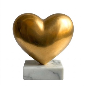 Heart Shape Vintage Finish Handcrafted Metal Paper <b>Weight</b> For Elegant Workspace For Holding Loose Paper - Product Image 6
