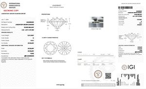 1.00 CT. Diamant CVD de laboratoire G VVS2 taille ronde avec certificat IGI 6.34 MM idéal pour bague personnalisée - Product Image 2