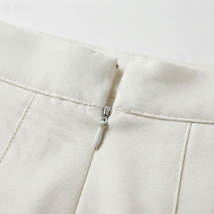 Women Pleated <b>Mini</b> Skirt Solid Color Satin Regular Waistline All Seasons Wear - Product Image 4