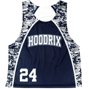 OEM Lacrosse Pinnies Personalized Reversible Practice Vest Athletic Team Black White Yellow Sublimated Tank <b>Top</b> Player Name Dot - Product Image 1