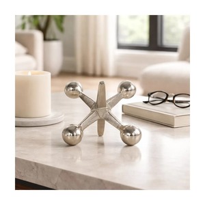 Abstract Geometric Metal Sculpture Tabletop Art <b>Decor</b> Contemporary Living Room Handmade Artistic Design Single Piece - Product Image 3