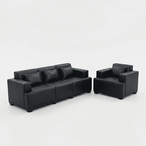 Canapé modulable carré en gros, 4-5 places, en cuir PU et structure en bois robuste, pour collection de meubles de salon et de bureau - Product Image 5