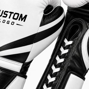 Guantes de Boxeo 2026 Blancos y Negros, de Buena Calidad, con Logotipo Propio, Duraderos, Ligeros, para Entrenamiento de Combate, con Etiqueta Privada - Product Image 6