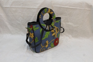 Bolso de mano de lona con bordado floral estilo ari de Cachemira, bolso de hombro, bolso promocional para regalo. - Product Image 3