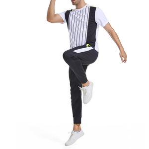 Cheap Price Slim Fit Breathable Tracksuits For Adults Training Jogging Wear Solid Plain Color Men Summer Tracksuits - Product Image 5
