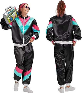Custom Men Black Tracksuit Oversized Windbreaker <b>Jacket</b> Baggy Pants <b>Reflective</b> Piping Streetwear Set Private Label OEM SHH - Product Image 5