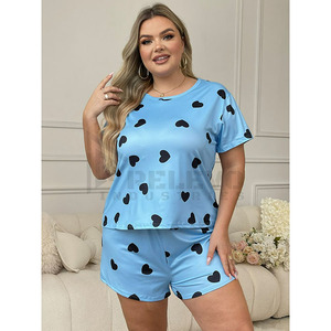 Conjunto de Pantalones Cortos de Dos Piezas con Estampado Personalizado para Hombre y Mujer, con Camiseta de Manga Corta y Pantalones Cortos con Cintura Elástica, Ropa Informal - Product Image 3