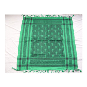 Pañuelo Keffiyeh Árabe de Alta Calidad, 100% Algodón, Tejido a Mano, con Patrón Tradicional de Calaveras, Estilo Arafat, para la Cabeza - Product Image 2