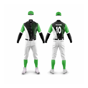 Conjunto de Uniforme de Béisbol para Hombre Five B, Rayado Azul y Blanco, Jersey de Manga Larga y Pantalones, Sublimado, Transpirable, para Todas las Temporadas, Corte Regular para Adultos - Product Image 4