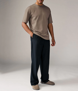 T-shirt décontracté unisexe surdimensionné en coton épais de qualité supérieure, personnalisé OEM, imprimé sur toute la surface, style streetwear, tissu 220 grammes, uni 3D - Product Image 2