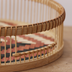 ถาดไม้ไผ่ธรรมชาติทำมือแบบครบชุดสำหรับเสิร์ฟอาหารทำจากเวียดนาม - Product Image 6