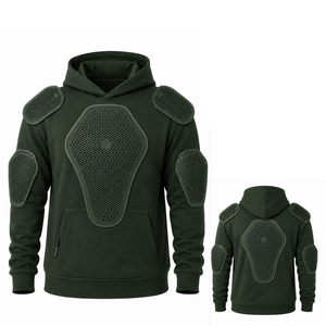 Blouson de moto coupe-vent en coton marron avec protections pour les épaules et les bras, idéal pour la course et les activités de plein air SPAWRTS - Product Image 2