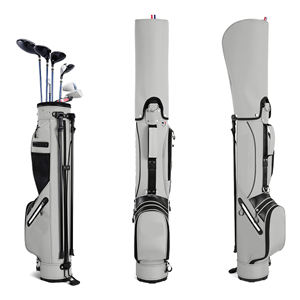 Sac de golf de transport du dimanche en cuir synthétique durable avec mécanisme de pieds stabilisateurs et organisation facile des clubs pour les voyages - Product Image 3