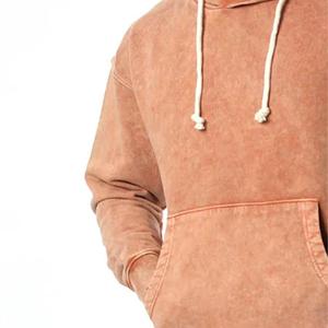 Conjunto Deportivo Unisex de Felpa Lavada al Ácido, Personalizado, 100% Algodón, Pantalones Deportivos Impermeables con Corte Acampanado, Sudadera con Capucha, Color Sólido, Grueso, para Invierno, Corte Regular, para Hombre - Product Image 3