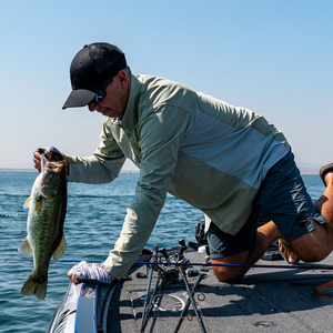 Chemises de pêche pour hommes personnalisées, manches longues, UPF 50, polyester, imperméables, respirantes, séchage rapide, col boutonné - Product Image 6