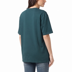 Camiseta al por mayor para mujer con estampado de corazón, jersey personalizado, camiseta informal de manga corta, ropa de moda de algodón - Product Image 2