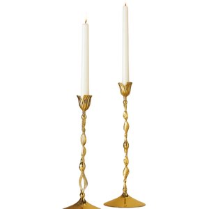 Candelabro de Latón Dorado Martillado, Portavelas Texturizado para Velas Cónicas, para Mejorar la Estética del Hogar y Complementar la Decoración Luminosa - Product Image 6
