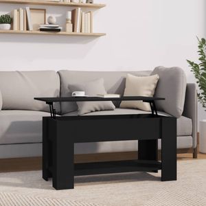 Tavolino nero in legno ingegnerizzato 39.8 "x 19.3" x 20.5 "dimensioni - Product Image 1