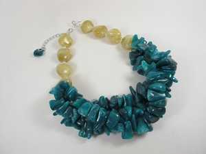 Collar de cuentas de resina de lujo, hecho a mano, de la mejor calidad, altamente pulido, hermoso y moderno, para mujeres, de la India. - Product Image 3