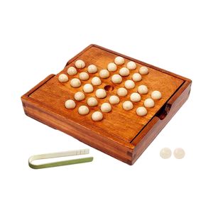 Juego de mesa de solitario de madera, ajedrez de independencia, rompecabezas educativo, adorno para sala de estar - Product Image 1
