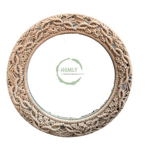 Espejo Bohemio de Macramé con Forma de Luna, Hecho a Mano, Ecológico, Diseño con Cordón de Algodón Natural - Decoración para Cumpleaños y Pascua - Product Image 2